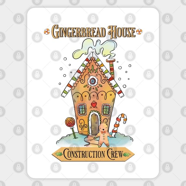 Gingerbread House Construction Crew Magnet by HolidayBug